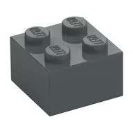 Brick 2 x 2, Dark Bluish Gray