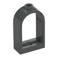 Window 1 x 2 x 2 2/3 with Rounded Top, Dark Bluish Gray