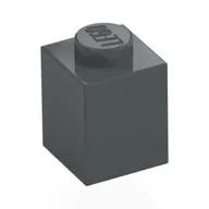 Brick 1 x 1, Dark Bluish Gray