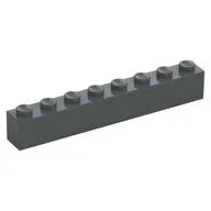 Brick 1 x 8, Dark Bluish Gray