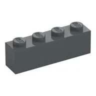 Brick 1 x 4, Dark Bluish Gray