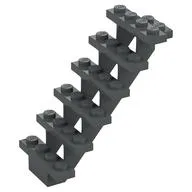 Stairs 7 x 4 x 6 Straight Open, Dark Bluish Gray