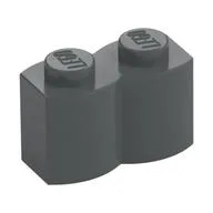 Brick Special 1 x 2 Palisade [aka Log], Dark Bluish Gray