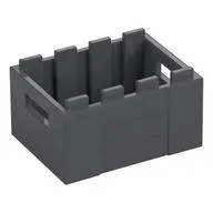 Box / Crate with Handholds 3 x 4 x 1 2/3, Dark Bluish Gray