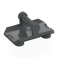 Plate Special / Shield Rectangular with 4 Studs, Handle, Dark Bluish Gray