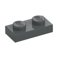 Plate 1 x 2, Dark Bluish Gray