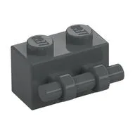 Brick Special 1 x 2 with Handle, Dark Bluish Gray