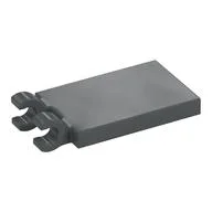 Tile Special 2 x 3 with 2 Clips [Thick Open O Clips], Dark Bluish Gray
