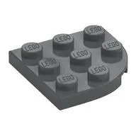 Plate Round Corner 3 x 3, Dark Bluish Gray