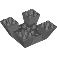 Brick Sloped Inverted 65° 6 x 6 x 2 Quad with Cutouts, Dark Bluish Gray