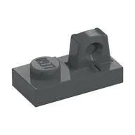Hinge Plate 1 x 2 Locking with 1 Finger On Top, Dark Bluish Gray