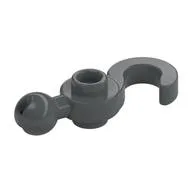 Hook with Towball, Dark Bluish Gray