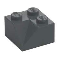 Brick Sloped 45° 2 x 2 Double Concave, Dark Bluish Gray
