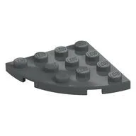 Plate Round Corner 4 x 4, Dark Bluish Gray