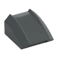 Brick Curved 2 x 2 with Lip, No Studs, Dark Bluish Gray