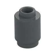 Brick Round 1 x 1 Open Stud, Dark Bluish Gray