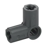 Technic Axle and Pin Connector Angled #6 - 90°, Dark Bluish Gray