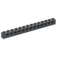 Technic Brick 1 x 14 [13 Pin Holes], Dark Bluish Gray