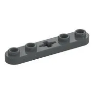 Technic Plate 1 x 5 with Smooth Ends, 4 Studs and Centre Axle Hole, Dark Bluish Gray