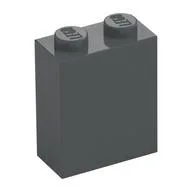 Brick 1 x 2 x 2 with Inside Stud Holder, Dark Bluish Gray