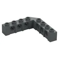 Technic Brick 5 x 5 Right Angle (1 x 4 - 1 x 4), Dark Bluish Gray