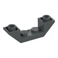 Brick Sloped Inverted 45° 4 x 1 Double with 1 x 2 Recessed, Dark Bluish Gray
