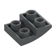 Brick Curved Inverted 2 x 2 x 2/3, Dark Bluish Gray