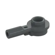 Plate Special Round 1 x 1 with Hollow Stud and Horizontal Bar 1L, Dark Bluish Gray