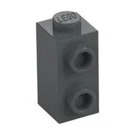 Brick Special 1 x 1 x 1 2/3 with Studs on 1 Side, Dark Bluish Gray