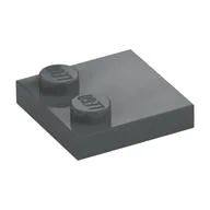 Plate Special 2 x 2 with Only 2 studs, Dark Bluish Gray