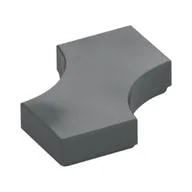Tile Special 2 x 2 with 2 Quarter Round Cutouts, Dark Bluish Gray