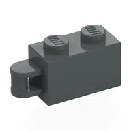 Brick Special 1 x 2 with Vertical Closed Handle on Edge, Dark Bluish Gray
