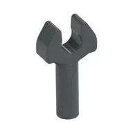 Bar 1L with Clip [Cut Edges and One Side Hole] [Full Clip], Dark Bluish Gray