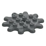 Plate Special 4 x 4 Splat Gear, 10 Teeth, Dark Bluish Gray