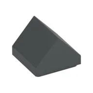 Brick Sloped Double 45° 1 x 1, Dark Bluish Gray