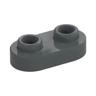 Plate Special 1 x 2 Rounded with 2 Open Studs, Dark Bluish Gray