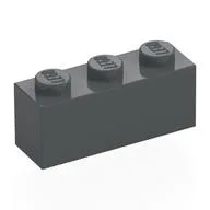 Brick 1 x 3, Dark Bluish Gray