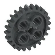 Technic Gear 24 Tooth [New Style with Single Axle Hole], Dark Bluish Gray