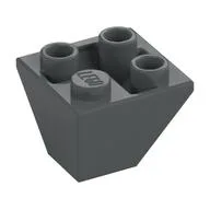 Brick Sloped Inverted 45° 2 x 2 Double Convex, Dark Bluish Gray