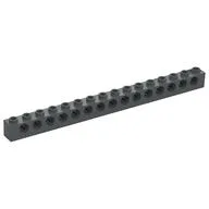 Technic Brick 1 x 16 [15 Pin Holes], Dark Bluish Gray
