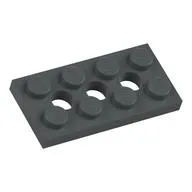 Technic Plate 2 x 4 [3 Holes], Dark Bluish Gray