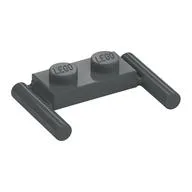 Plate Special 1 x 2 with Handles [Flat Ends / Low Attachment], Dark Bluish Gray
