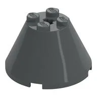 Cone 4 x 4 x 2, Axle Hole [Plain], Dark Bluish Gray