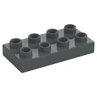 Duplo Plate 2 x 4, Dark Bluish Gray