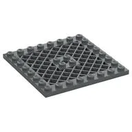 Plate Special 8 x 8 with Grille [Hole in Center], Dark Bluish Gray