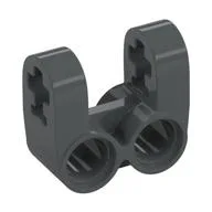 Technic Axle and Pin Connector Perpendicular Double Split, Dark Bluish Gray