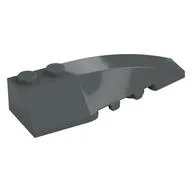 Brick Wedged, Curved 6 x 2 Right, Inner Ridges, Dark Bluish Gray