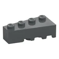 Brick Wedged, Angled 4 x 2 Left, Dark Bluish Gray