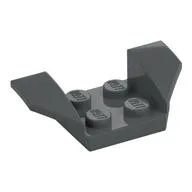 Mudguard 2 x 4 with 2 x 2 Studs and Flared Wings, Dark Bluish Gray