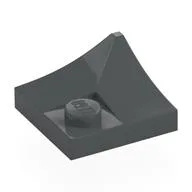 Plate Special 2 x 2 with Double Inverted Curve, 1 Stud, Dark Bluish Gray